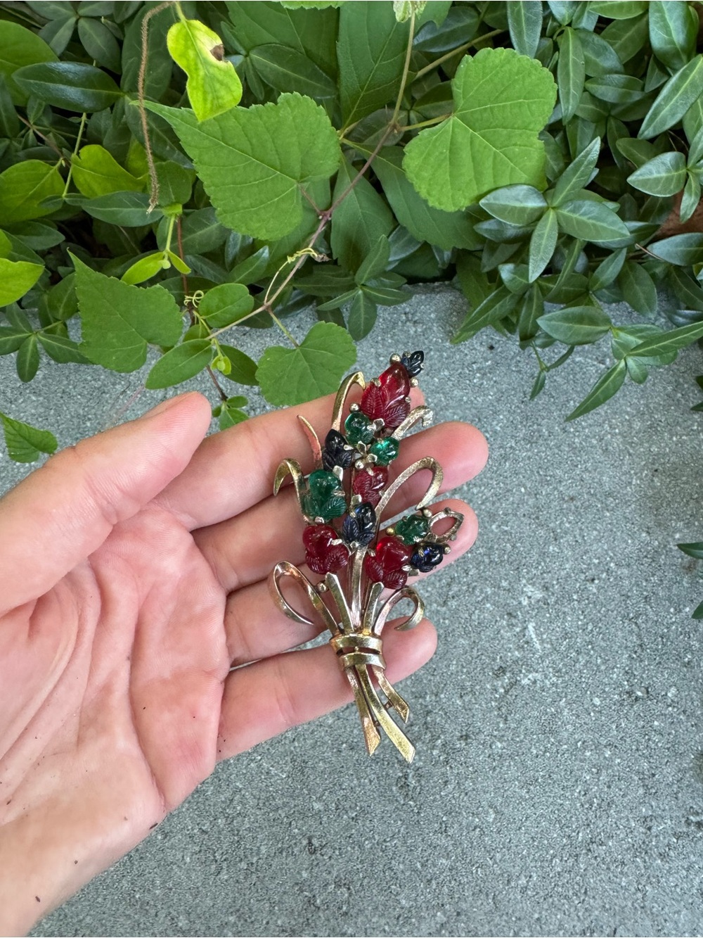 Trifari Alfred Philippe Floral Fruit Salad Brooch